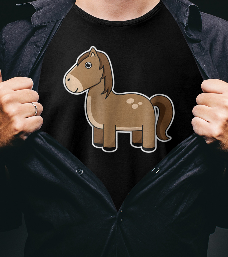 Cute Cartoon Horse Lover T-Shirt