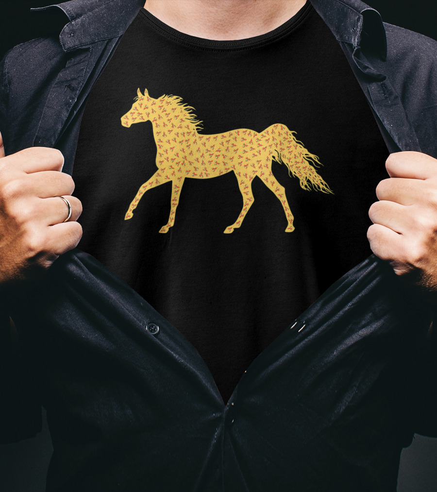 Cute Horse Pepperoni Pizza T-Shirt