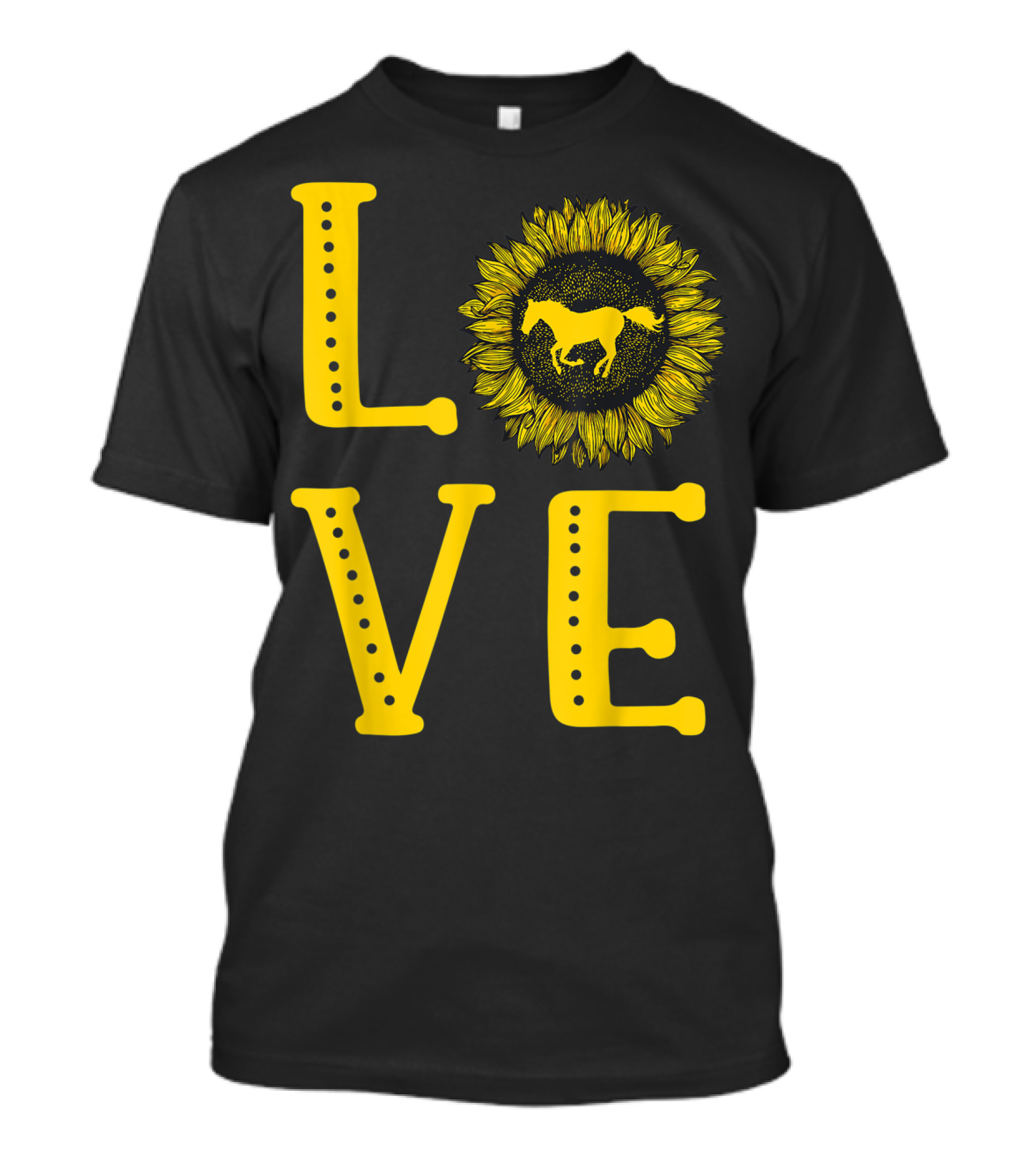 Love Sunflower Horse Lovers Cute Horse Girl T-Shirt