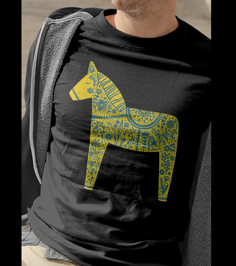 Dala Horse Swedish Folk T-Shirt