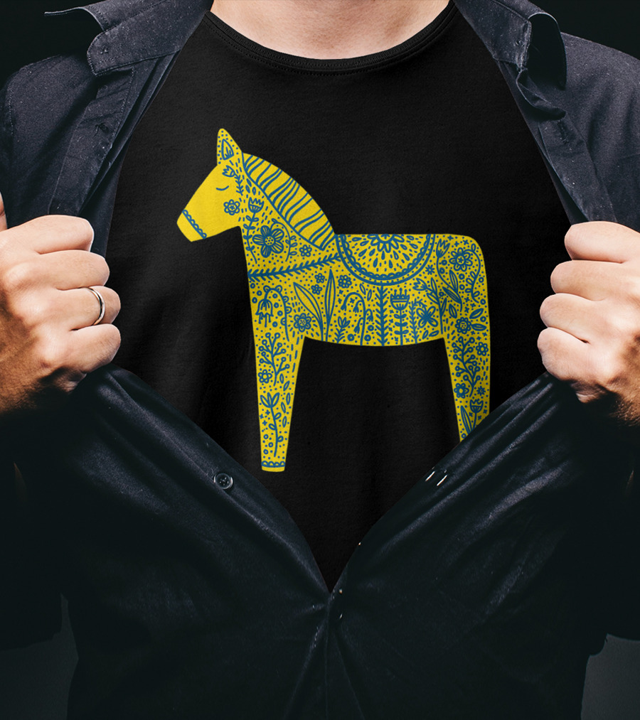 Dala Horse Swedish Folk T-Shirt