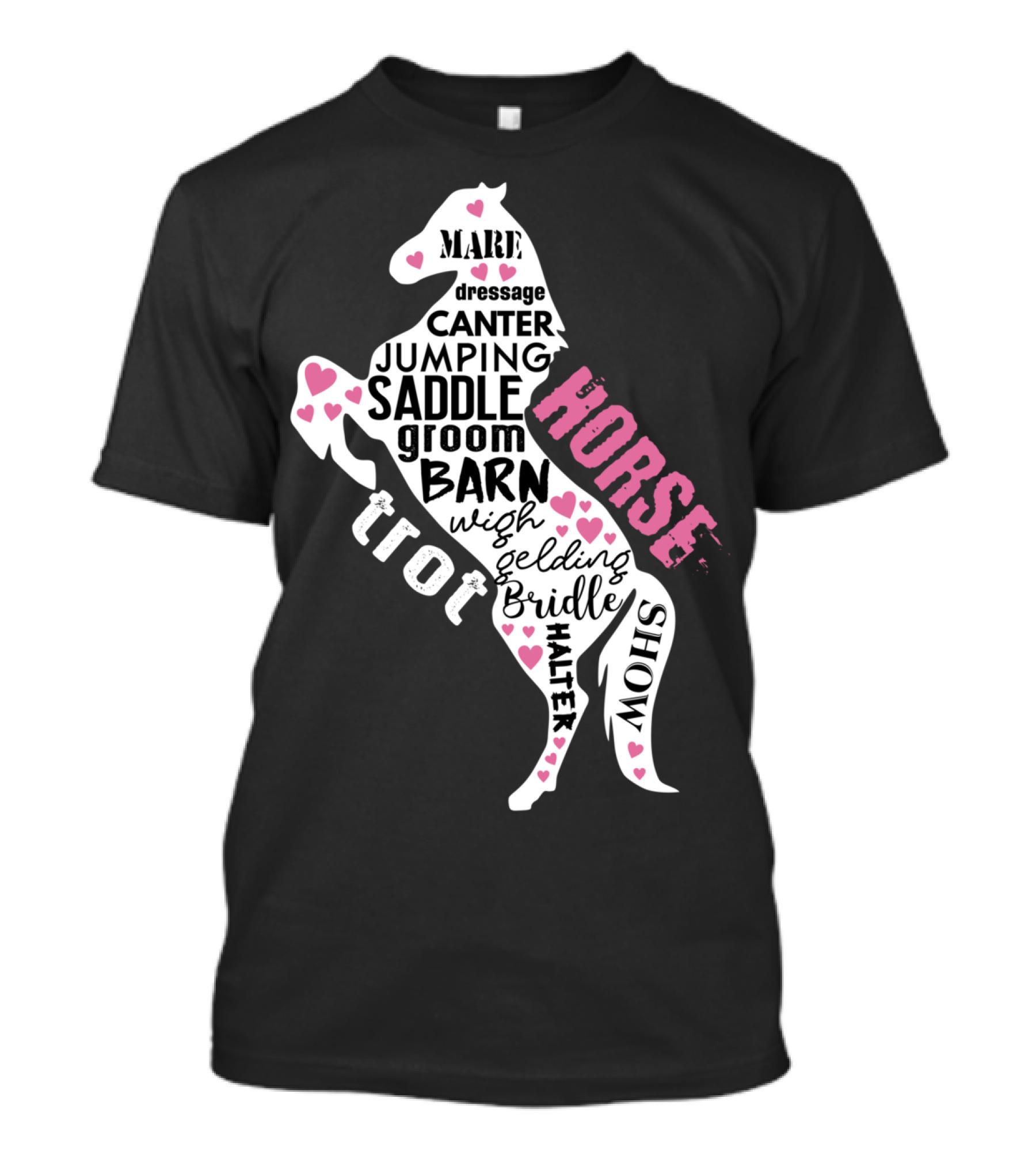 Dancing Horse Riding Girls Equestrian Mare Dressage Canter Jumping Saddle Barn Horse Show T-Shirt