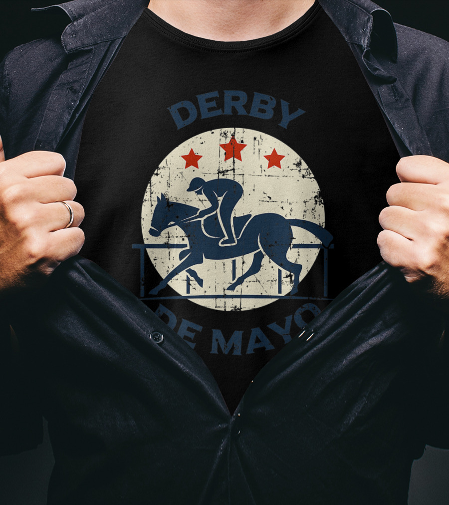 Derby De Mayo Horse Racing Tequila Drinking T-Shirt