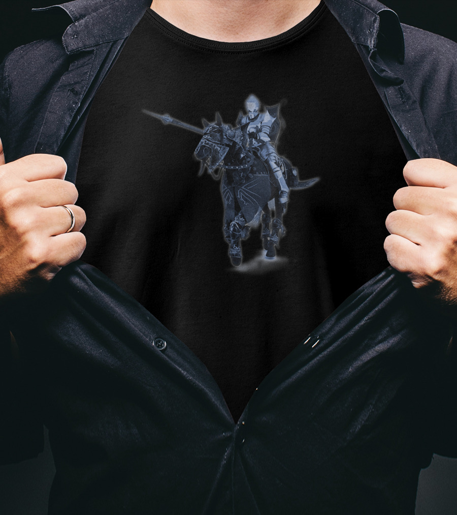 Destrier Medieval Knight Riding Armored Horse Unique Warrior T-Shirt