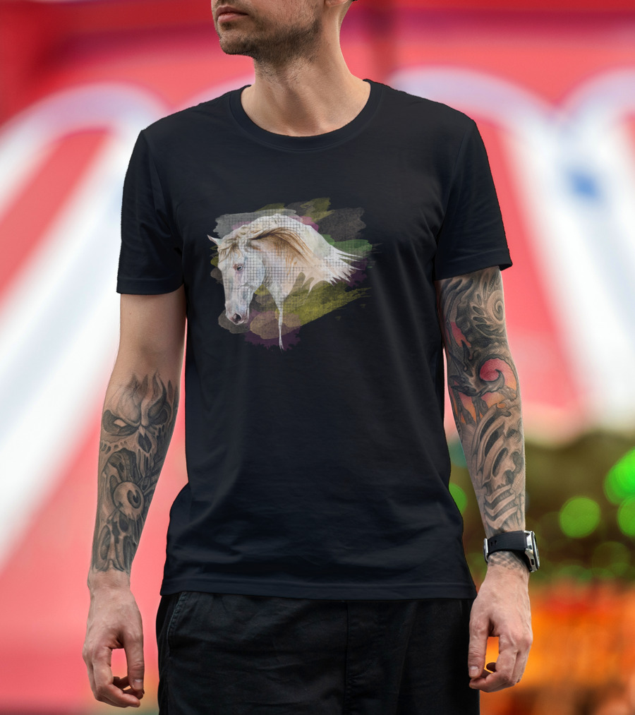 Dream Mysterious Horse Watercolor Head T-Shirt