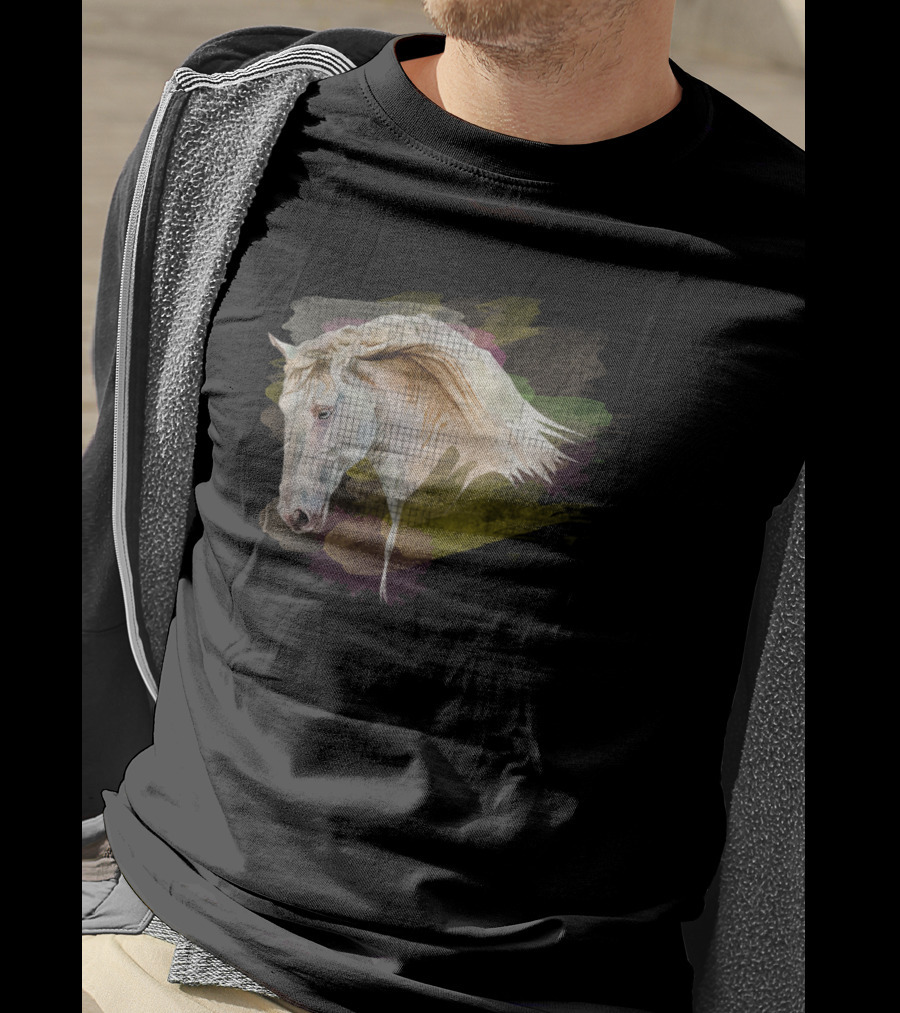 Dream Mysterious Horse Watercolor Head T-Shirt