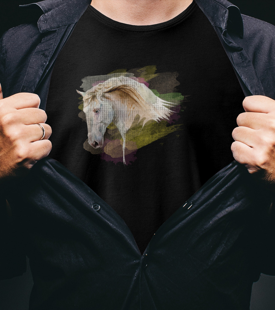 Dream Mysterious Horse Watercolor Head T-Shirt