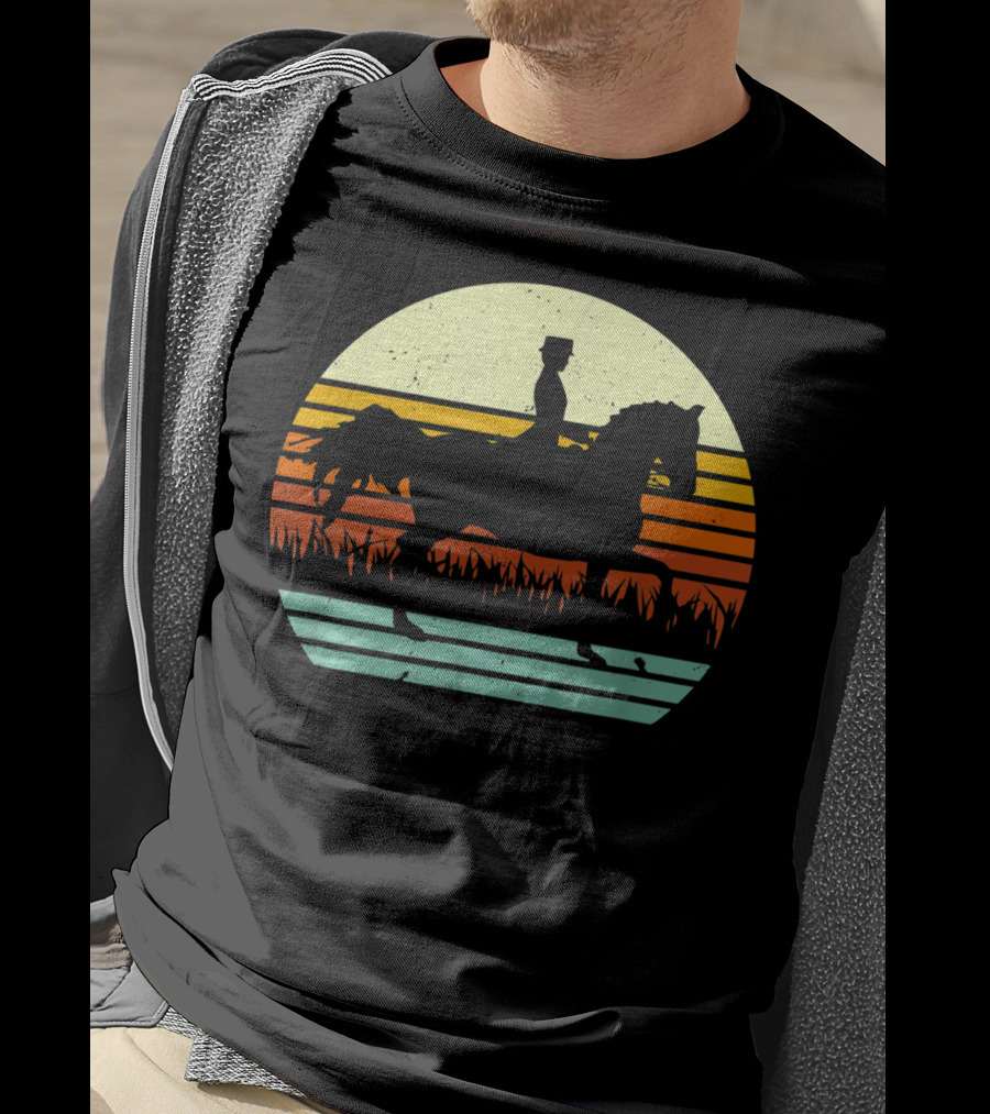 Dressage Rider Style Horse Sunset T-Shirt