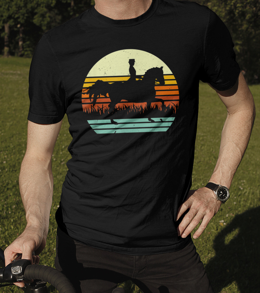 Dressage Rider Style Horse Sunset T-Shirt