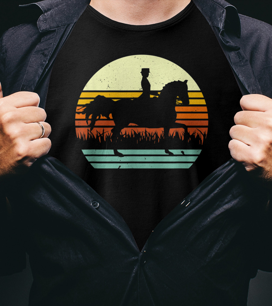 Dressage Rider Style Horse Sunset T-Shirt