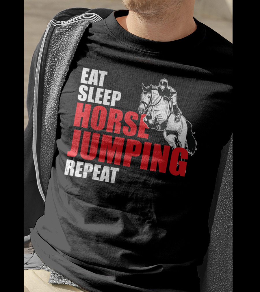 Eat Sleep Horse Jumping Repeat T-Shirt