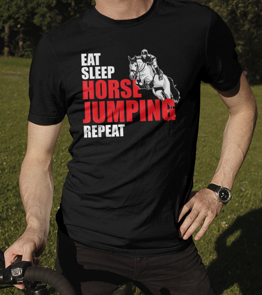 Eat Sleep Horse Jumping Repeat T-Shirt