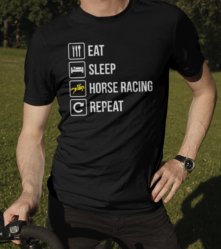Eat Sleep Horse Racing Repeat T-Shirt