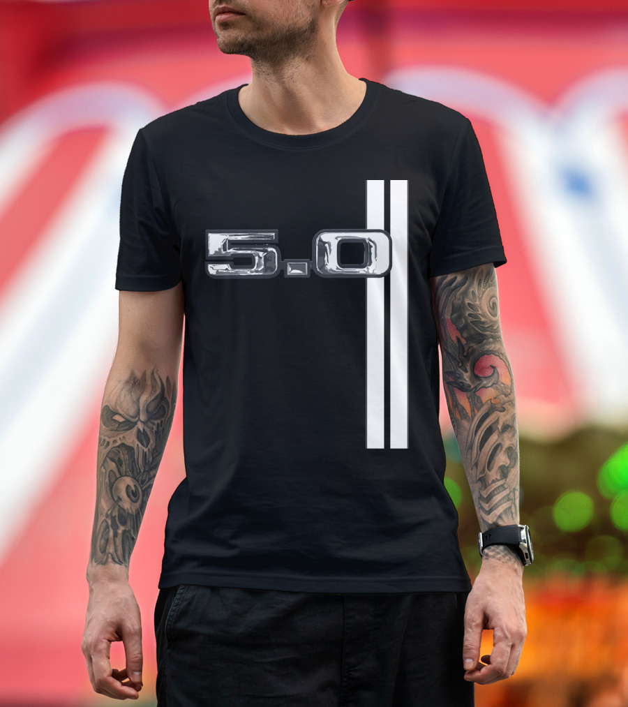 5.0 Racing Stripe Classic Car T-Shirt