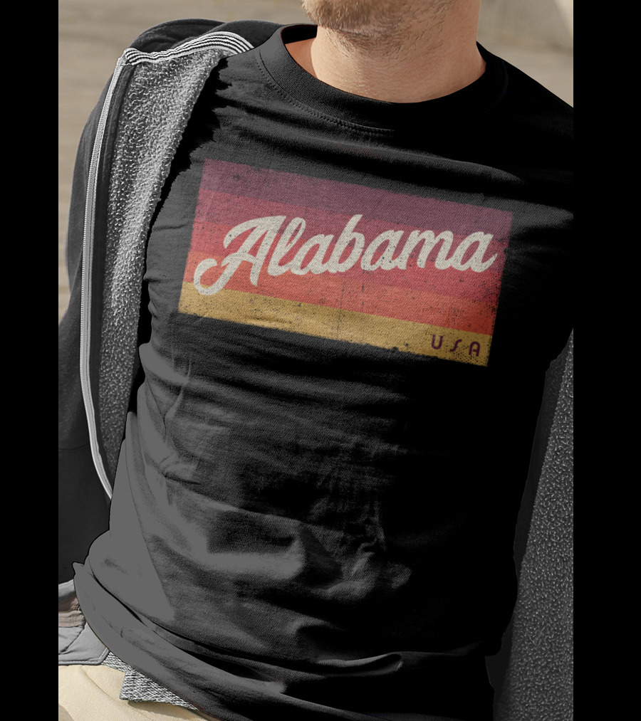 Alabama USA Vintage Retro Classic State T-Shirt