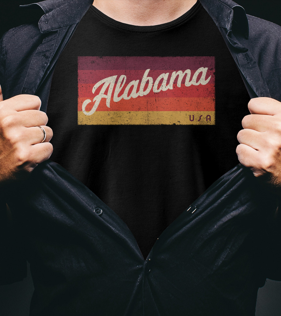 Alabama USA Vintage Retro Classic State T-Shirt