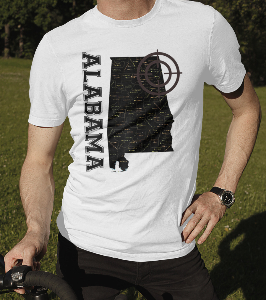 Alabama Vintage Maps Classic With Counties And Target T-Shirt