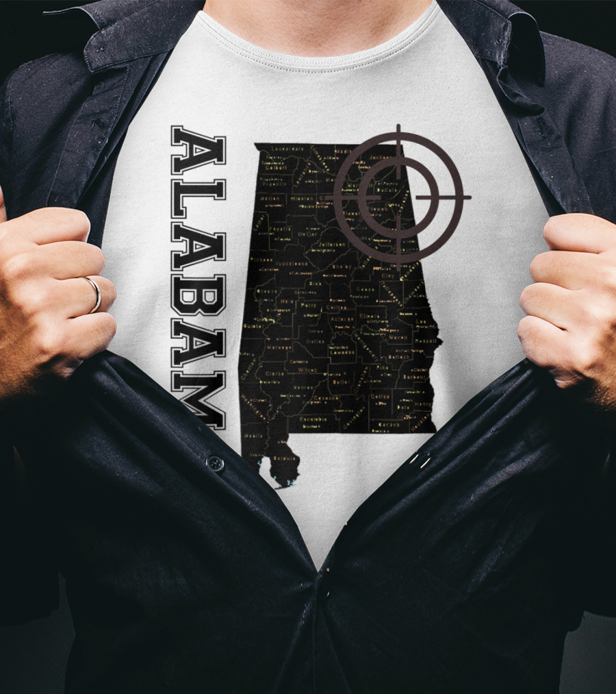 Alabama Vintage Maps Classic With Counties And Target T-Shirt