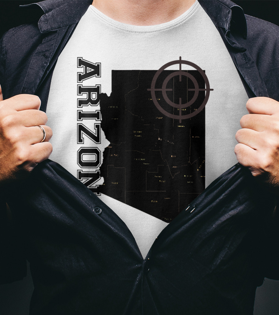 Arizona Map Classic Fun With Target T-Shirt