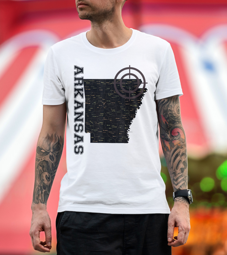 Arkansas Maps Classic Fun Targeted Exploration T-Shirt