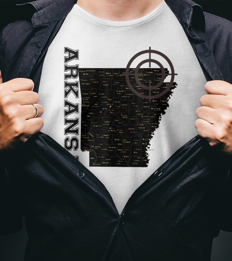 Arkansas Maps Classic Fun Targeted Exploration T-Shirt