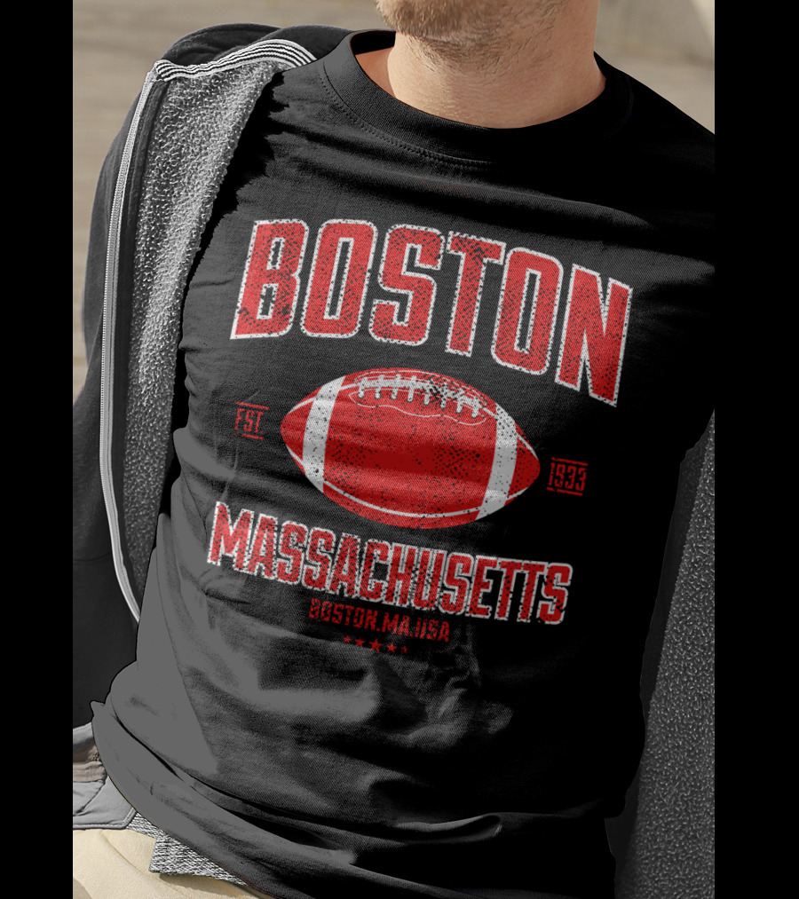 Boston Massachusetts Vintage American Football Est 1933 T-Shirt