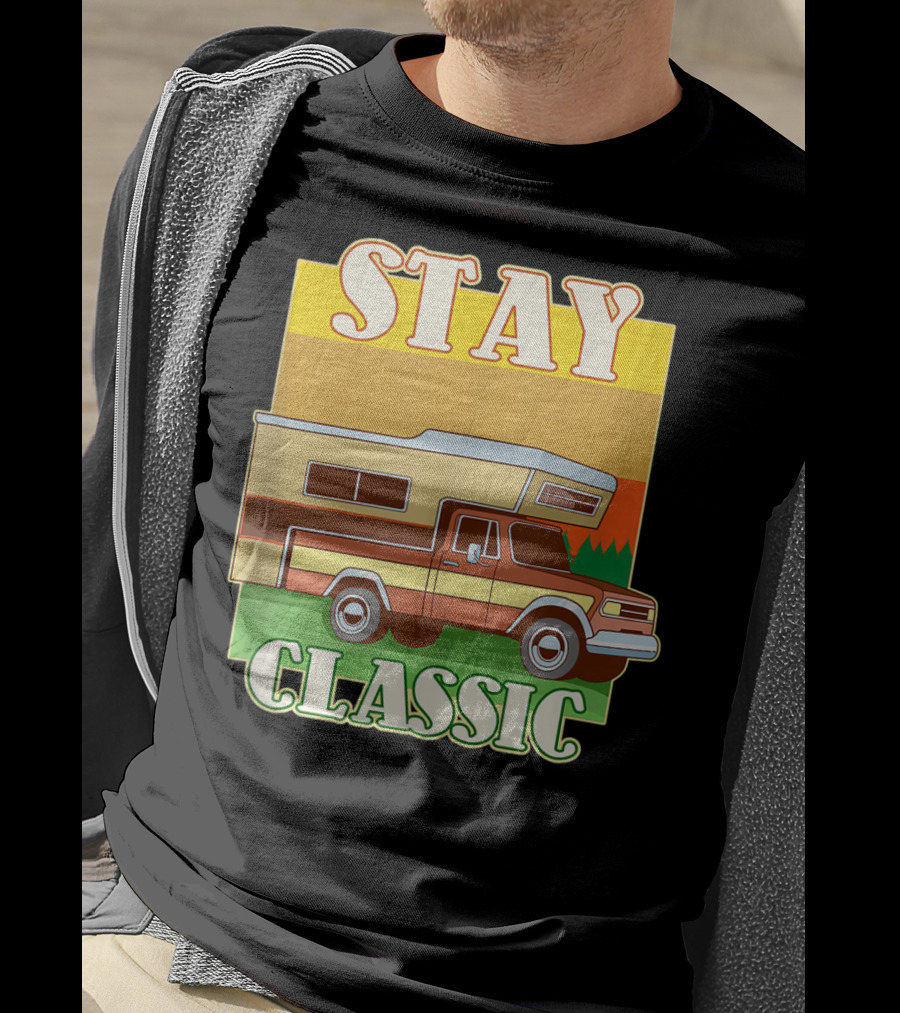 Stay Classic Camping And RV Vintage Camper T-Shirt