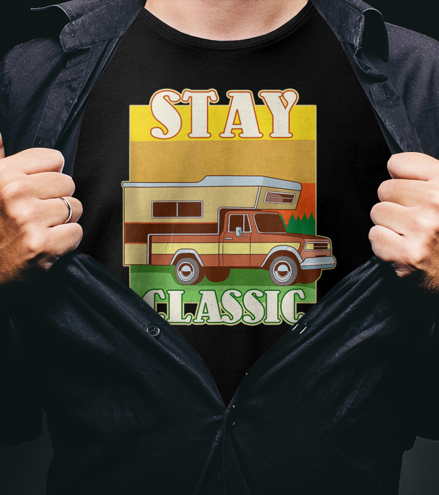 Stay Classic Camping And RV Vintage Camper T-Shirt