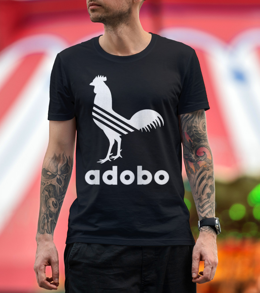 Adobo Rooster Logo with Classic and Funny Filipino T-Shirt