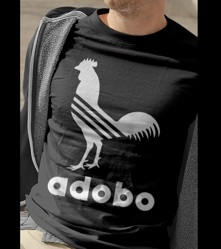 Adobo Rooster Logo With Classic And Funny Filipino T-Shirt