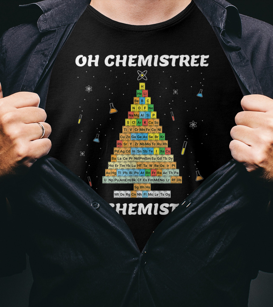 Oh Chemistree Oh Chemistree Periodic Table Christmas Tree T-Shirt