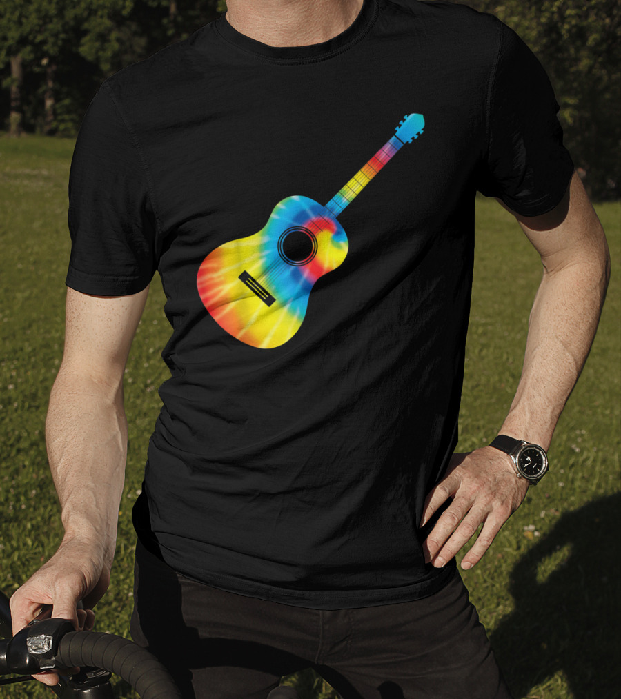 Classic Vintage Guitar Tie-Dye T-Shirt