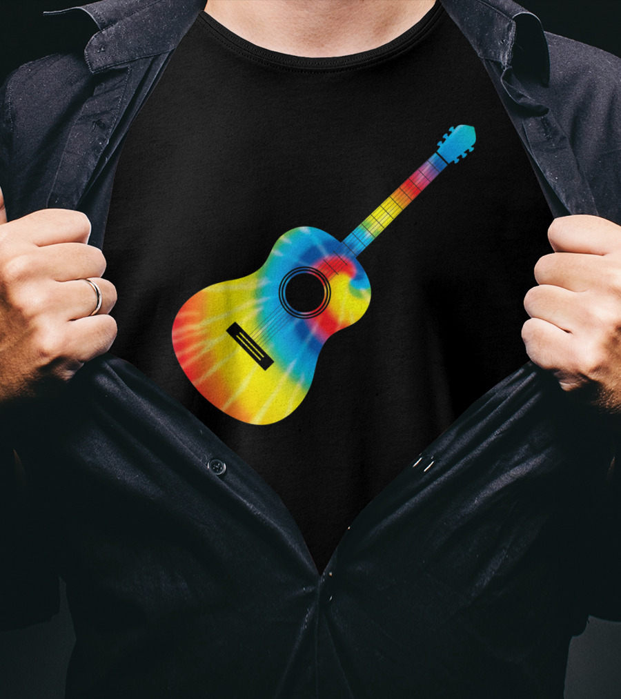 Classic Vintage Guitar Tie-Dye T-Shirt