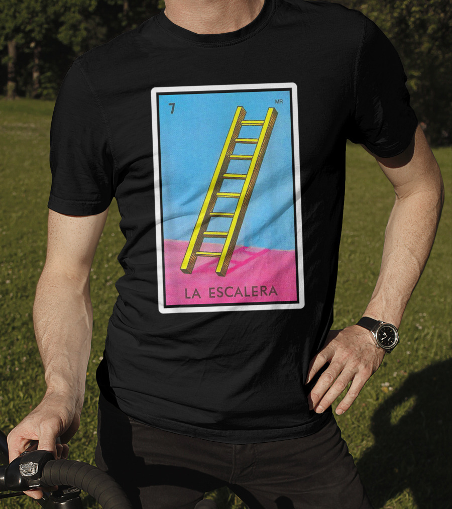 La Escalera Card Number 7 Loteria Mexican Lottery Bingo T-Shirt