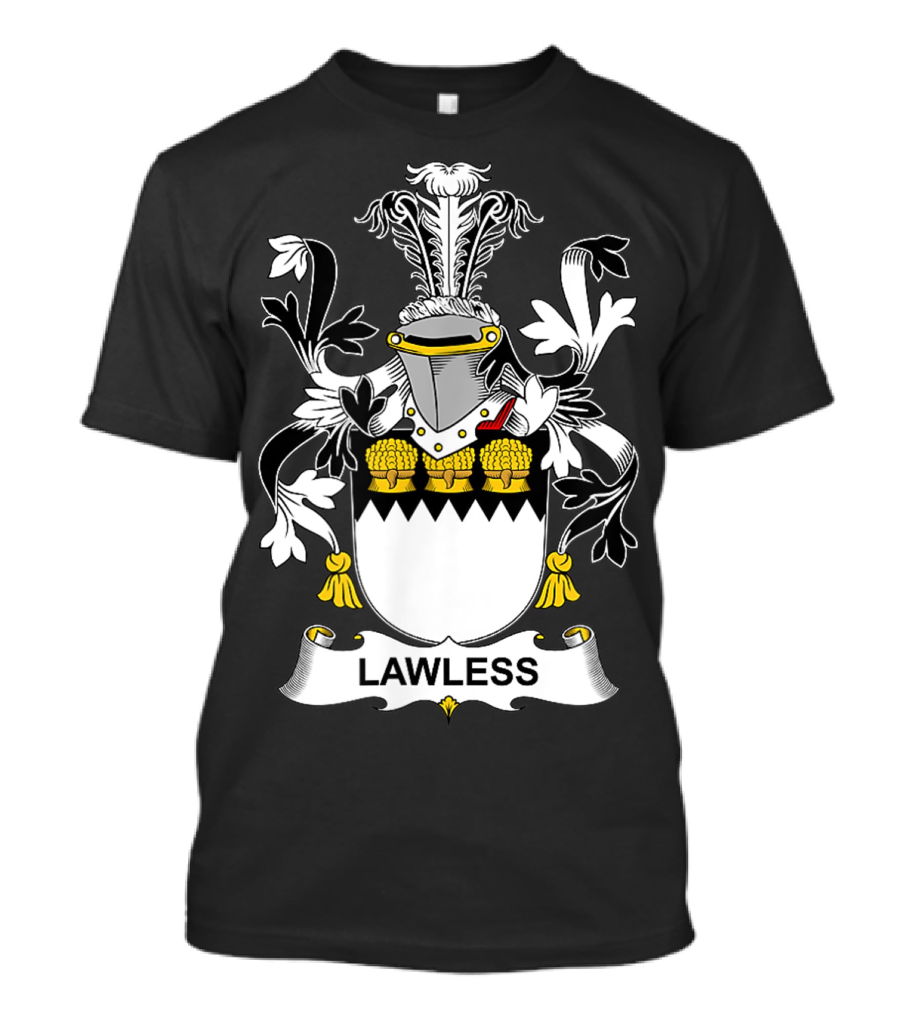 Lawless Family Crest Coat Of Arms T-Shirt