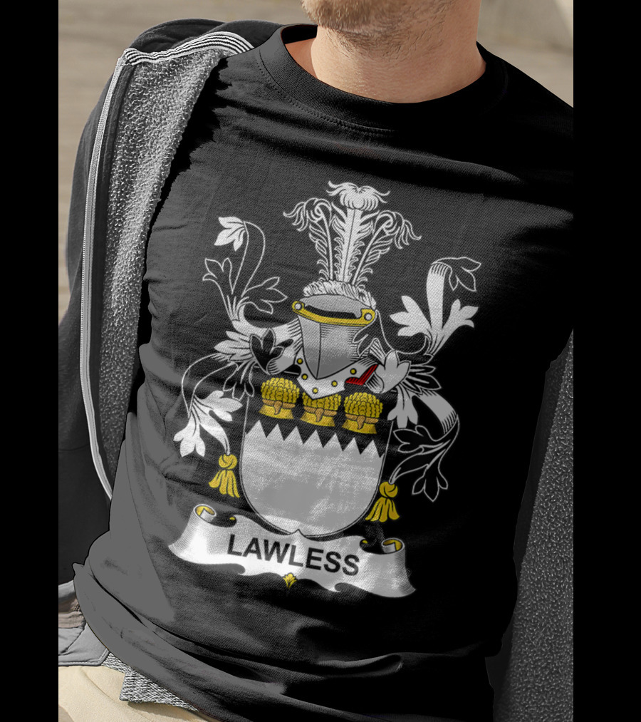 Lawless Family Crest Coat Of Arms T-Shirt