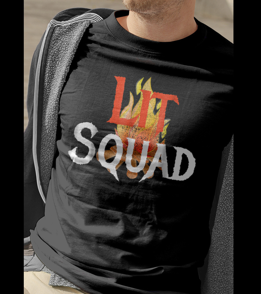Lit Squad Fire Flames T-Shirt