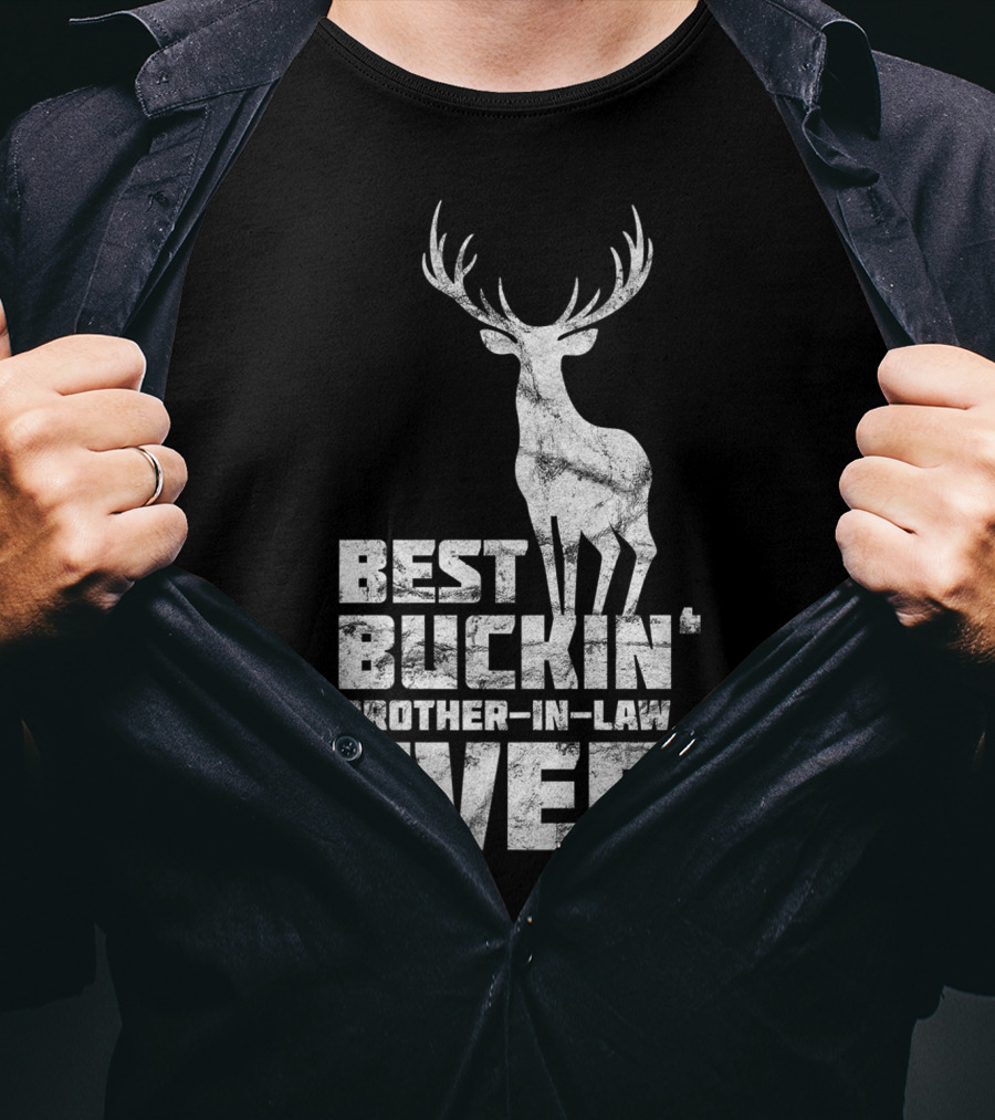 Best Buckin' Brother-in-Law Ever Mens Awesome Buck Deer T-Shirt