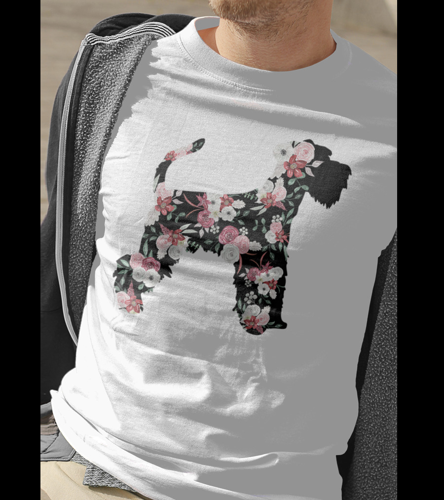 Minischnauzer Floral T-Shirt