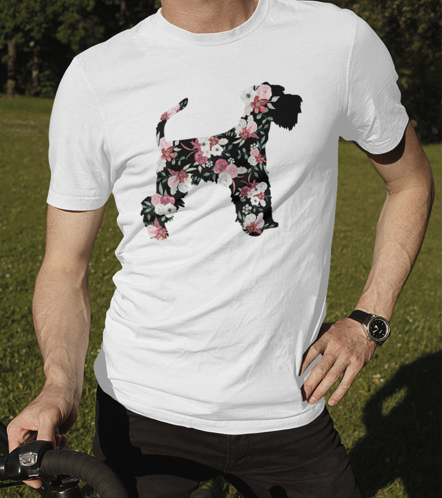 Minischnauzer Floral T-Shirt