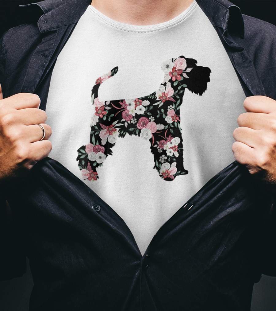 Minischnauzer Floral T-Shirt