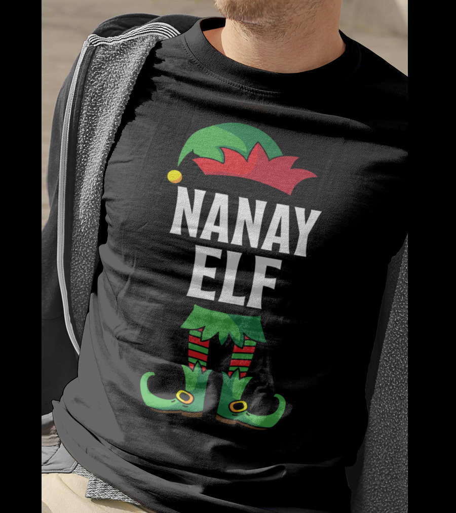 Nanay Elf Costume Christmas Holiday T-Shirt