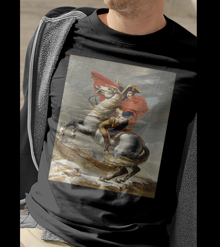 Napoleon Bonaparte Crossing The Alps Iconic Equestrian T-Shirt