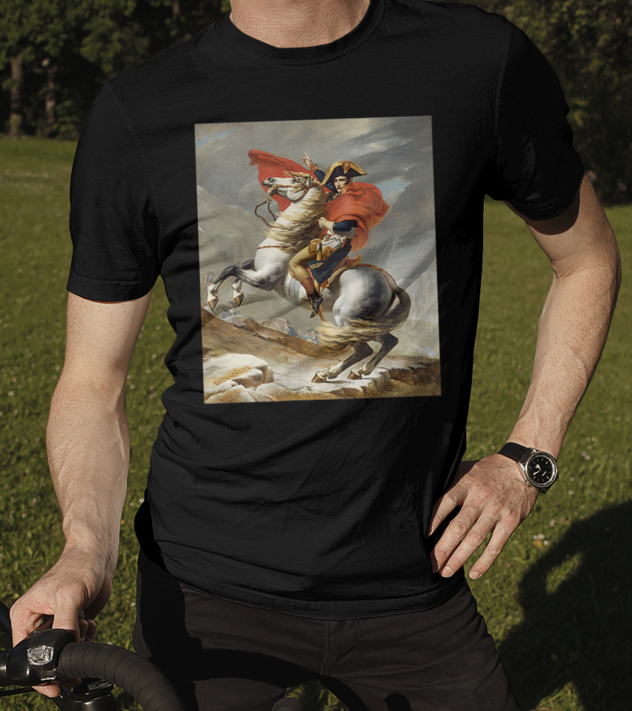 Napoleon Bonaparte Crossing The Alps Iconic Equestrian T-Shirt