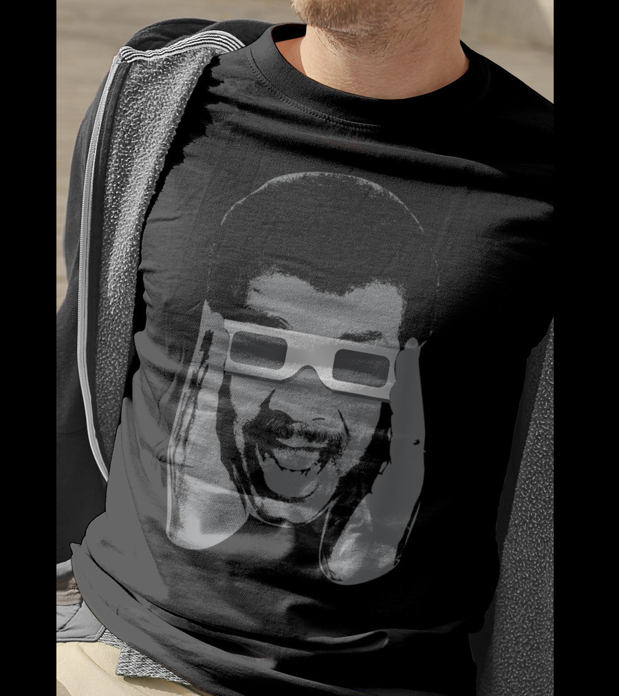 Neil Degrasse Tyson Eclipse Glasses Enthusiast Iconic Expression T-Shirt