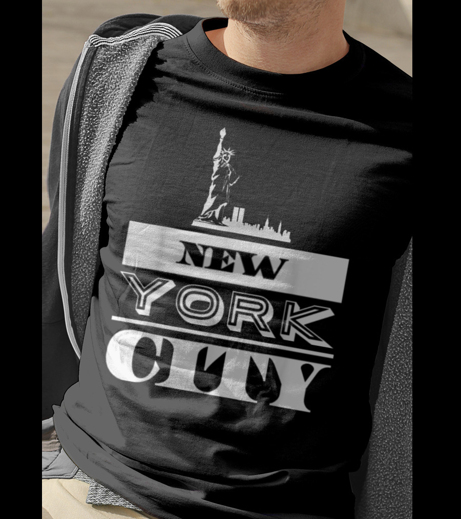 New York City NYC Statue Of Liberty Skyline T-Shirt