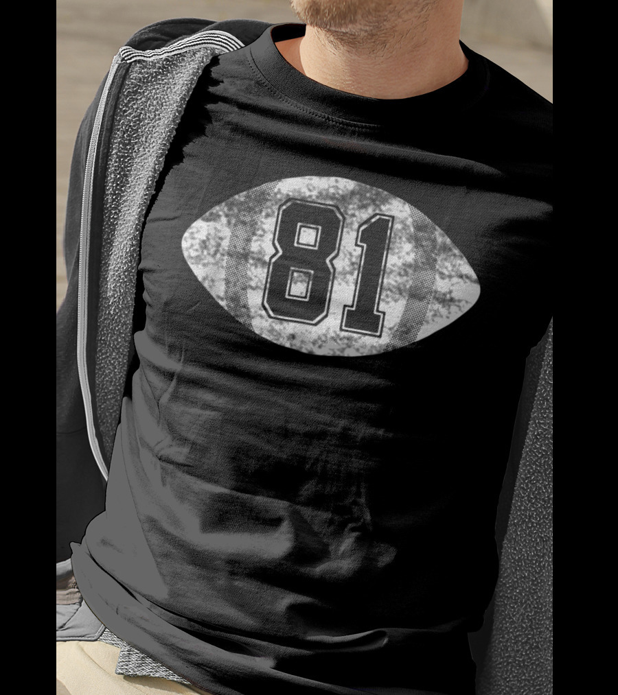 81 Vintage Football Jersey Number Player T-Shirt