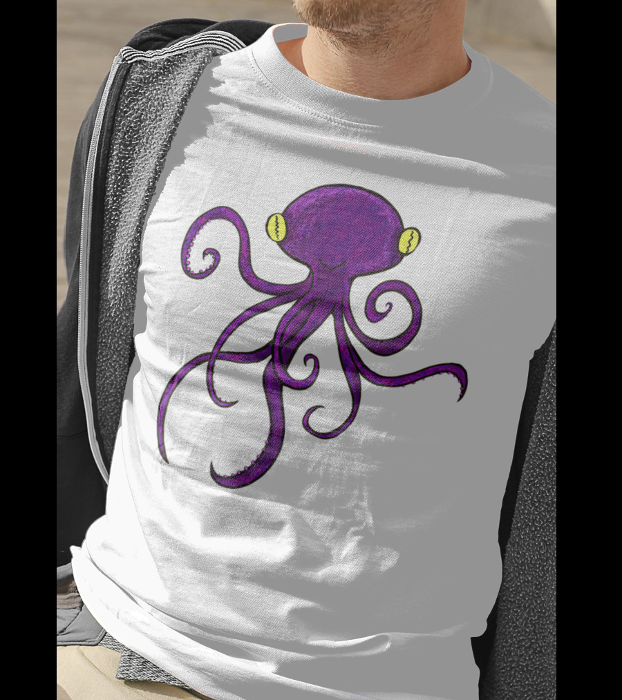 Purple Octopus Whimsical T-Shirt