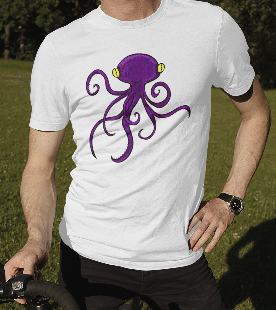 Purple Octopus Whimsical T-Shirt