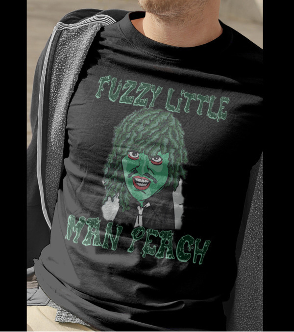 Fuzzy Little Man Peach Gregg Inspired Cartoon Character T-Shirt